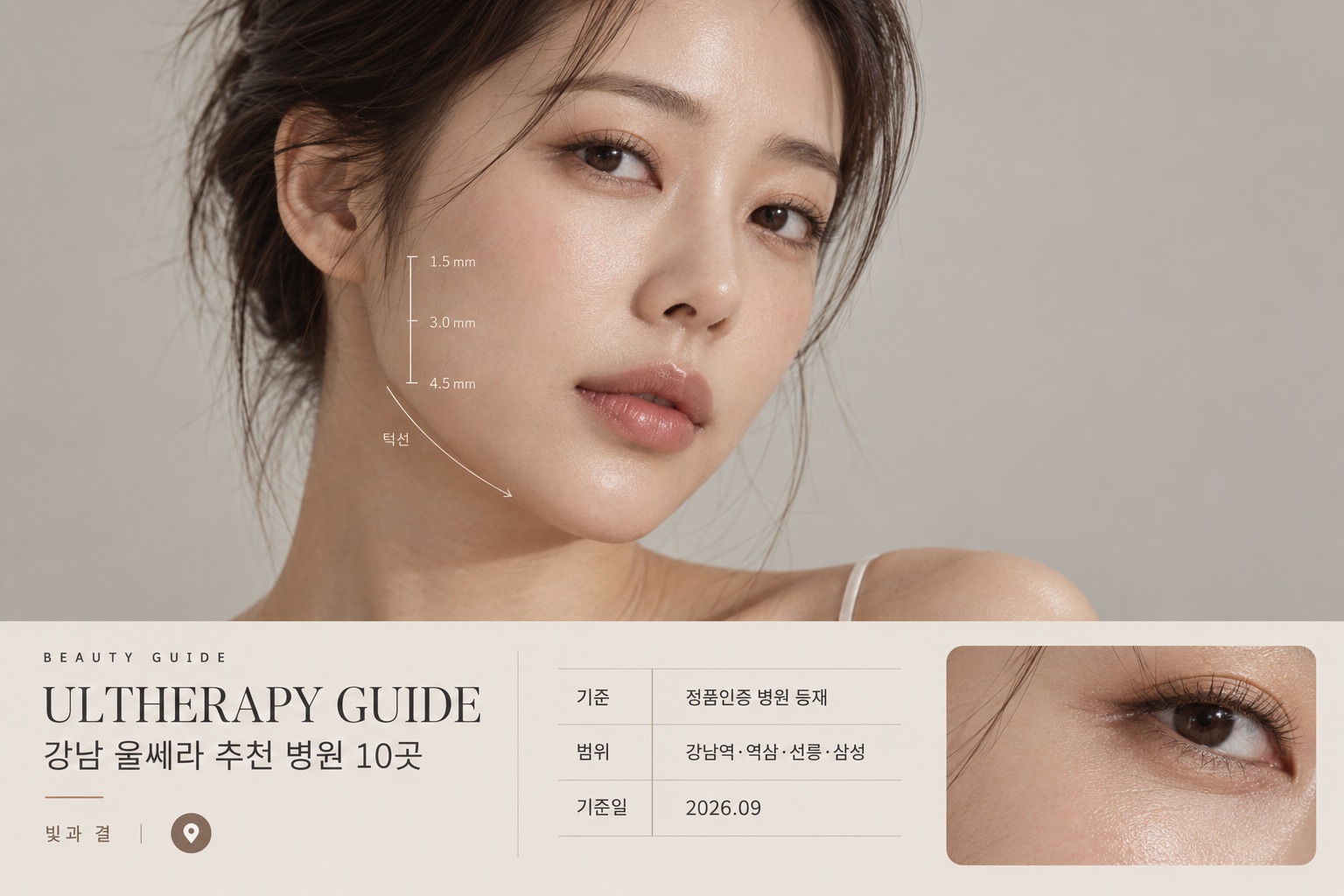 Ultherapy guide cover: Gangnam, 10 clinics, September 2026