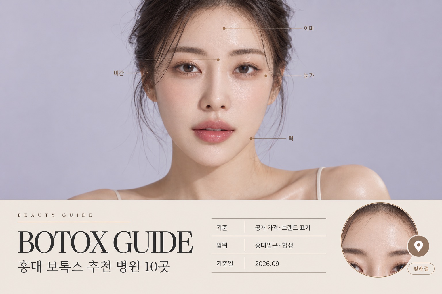 Botox guide cover: Hongdae, 10 clinics, September 2026