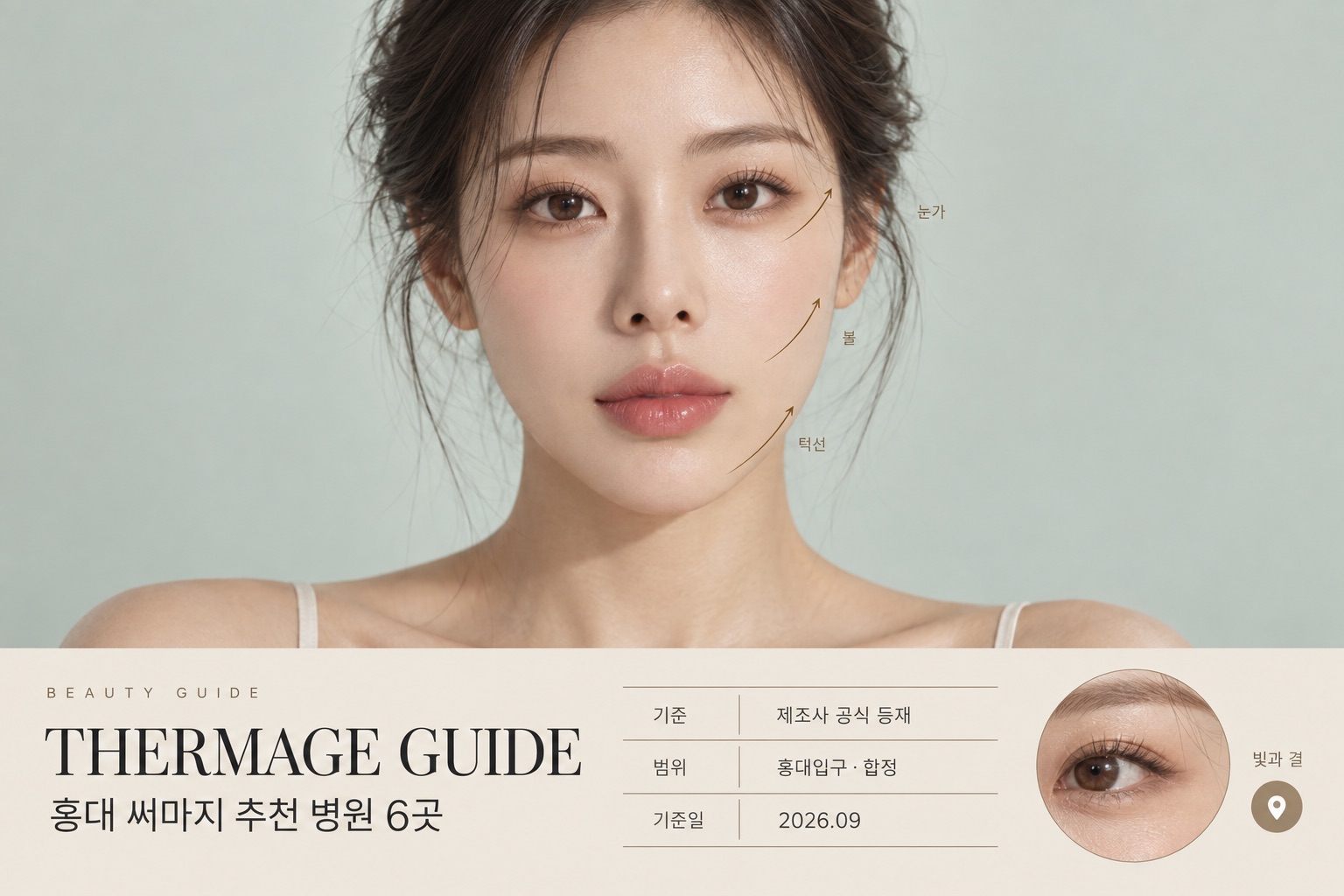 Thermage guide cover: Hongdae, 6 clinics, September 2026